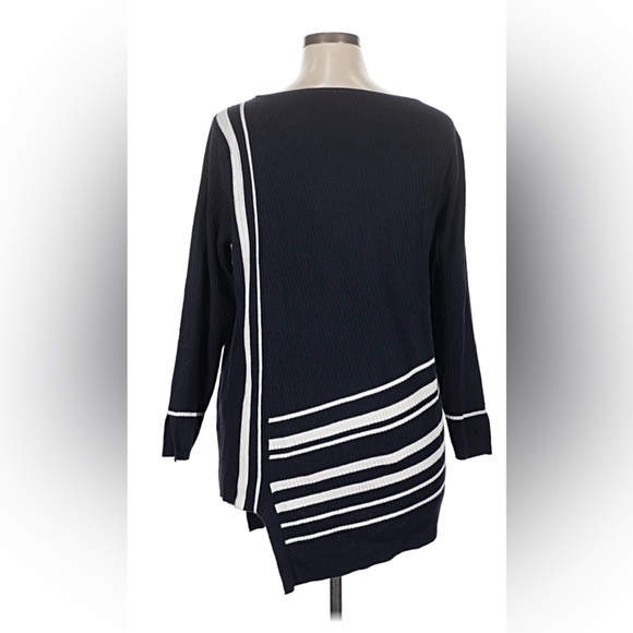 Chico's Navy Ribbed Knit Sweater - Picture 2 of 7